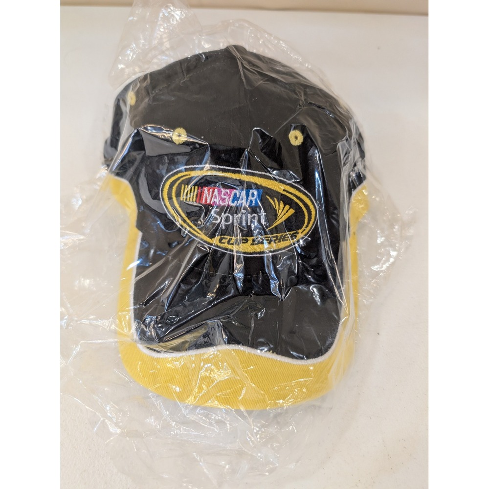 NASCAR Sprint Cup Series 2009 Hat Cap Black Yellow Racing New in Sealed Package - Picture 1 of 3